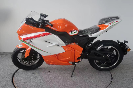 최대 속도 80km/h 하이 커버 모터 8000W 레이싱 72V 모프 오토바일 LED 조명