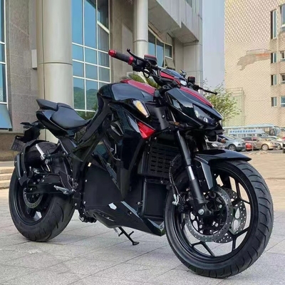 가열 72V 3000W EEC 브러쉬 모터와 110/70-17 앞 타이어 전기 오토바이크