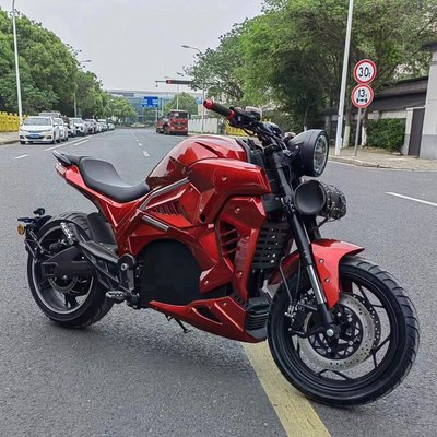 맞춤형 72v 3000W 5000W 전기 레이싱 오토바이크 디스크 브레이크와 물 냉각